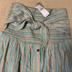 Strapless striped dress